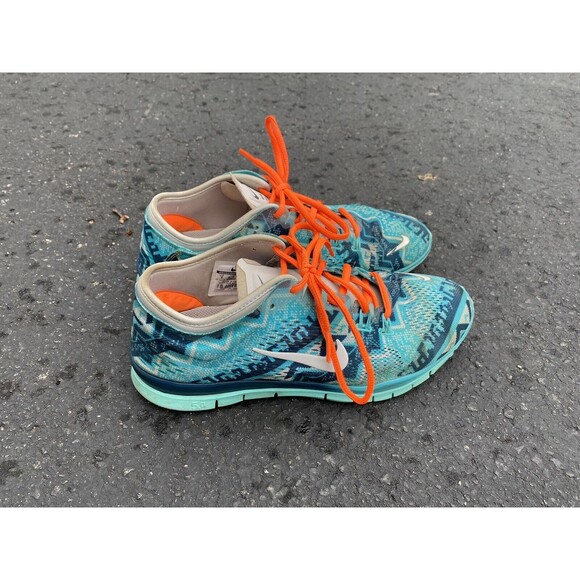 Nike Free 5.0 TR FIT‎ 4 Woman’s Size 9 Athletic Running Shoe Blue Teal Orange - Picture 1 of 10